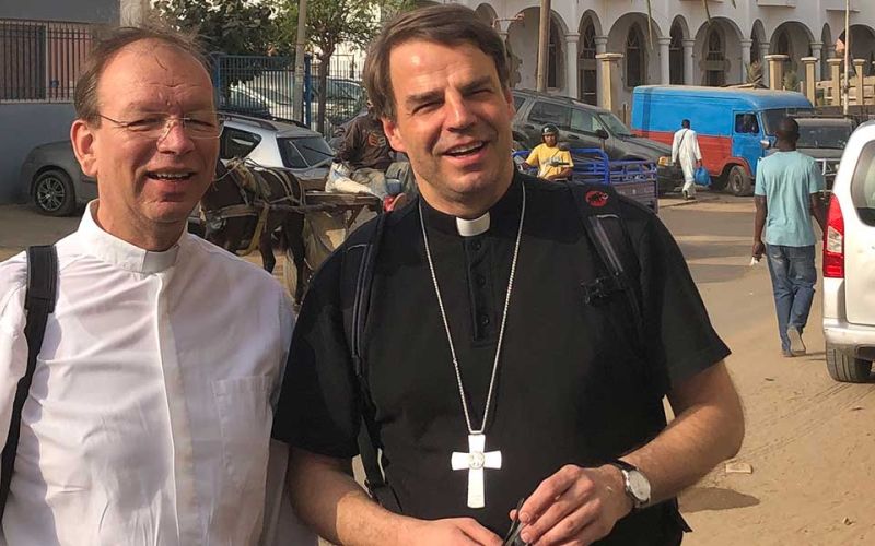 missio-Präsident Huber und der Passauer Bischof Oster auf Delegationsreise in Senegal. Foto: missio München