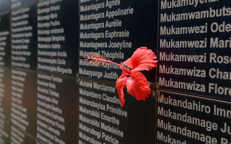 Gedenken an die Opfer des Genozids in Ruanda im Jahr 1994.