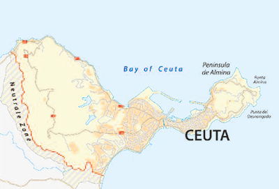Reportage Ceuta Spanien 2 2022 Karte