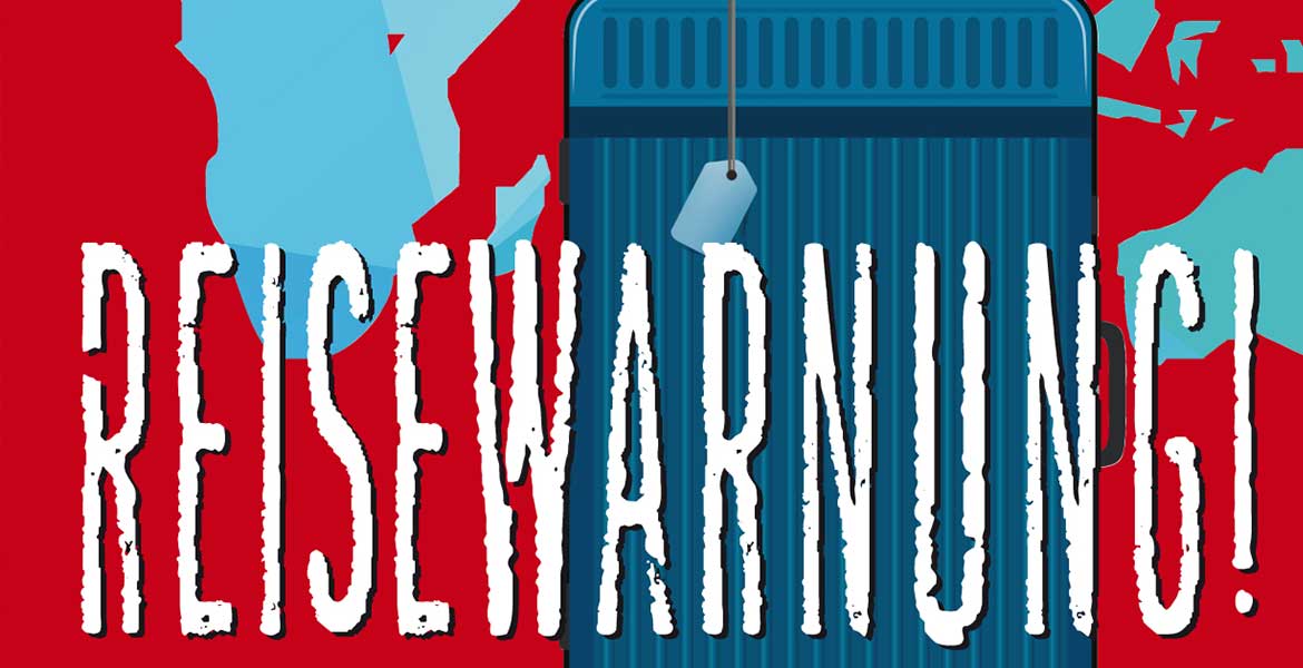 Logo des missio-Podcast "Reisewarnung!"