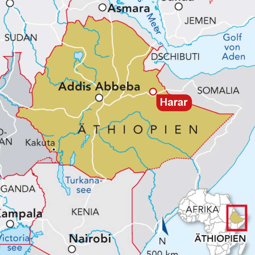 aethiopien waisenheim karte