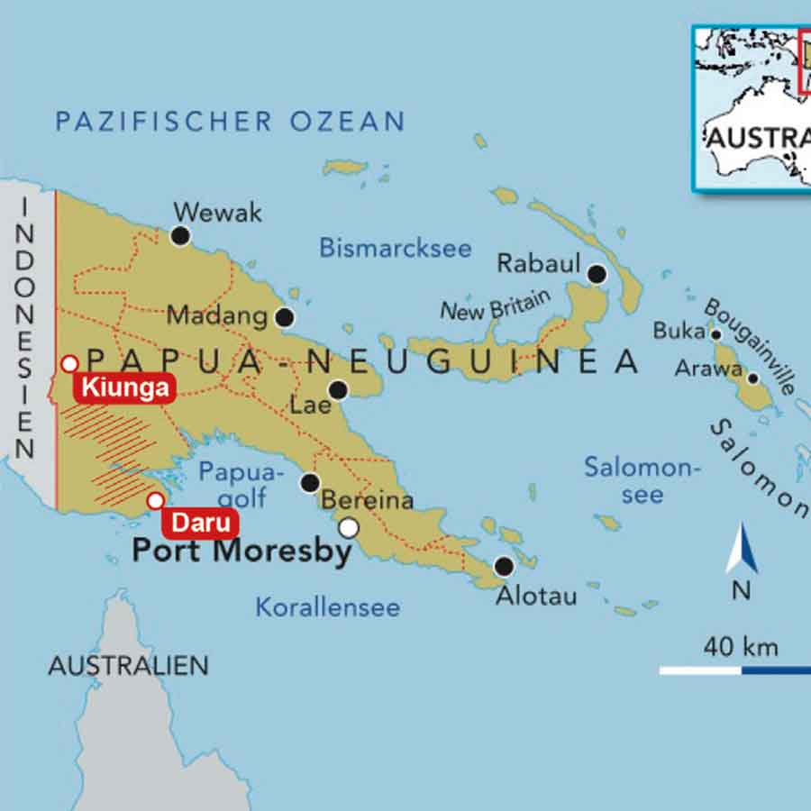 Papua Neuguinea Fluechtlinge Karte