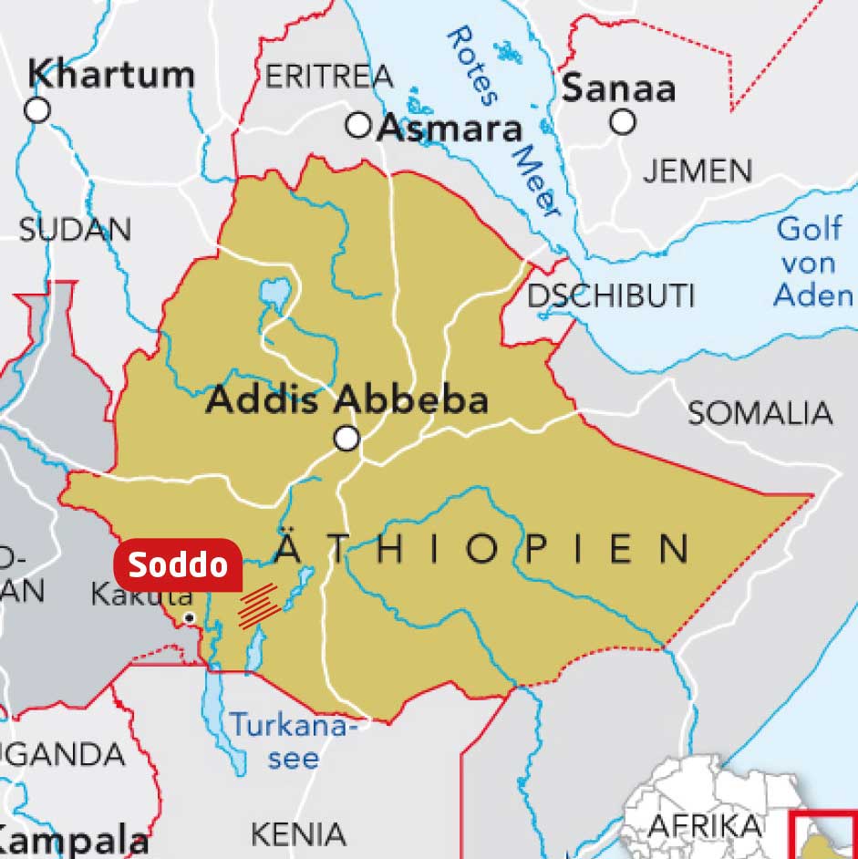 aethiopien Hilfe für Seniorinnen karte