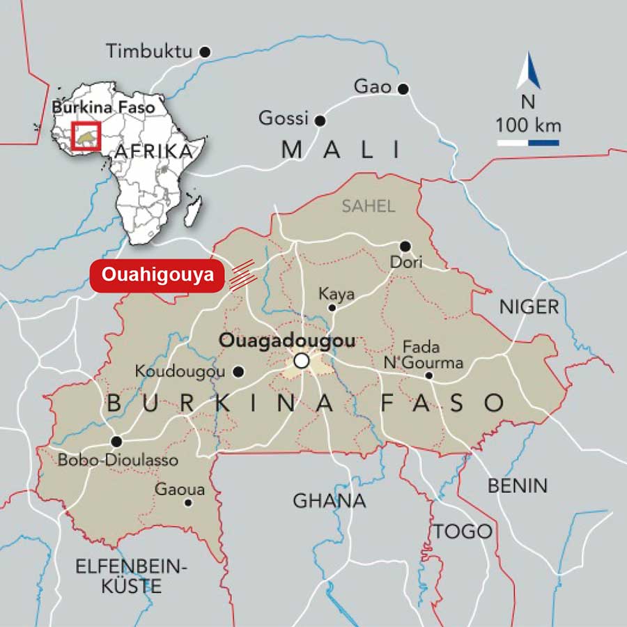Burkina Faso Nothilfe Karte