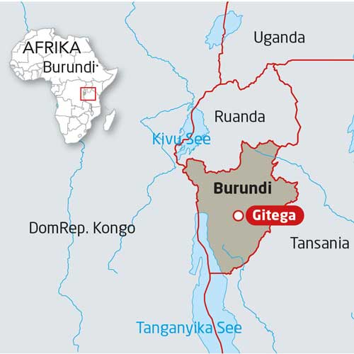 Burundi Biogas statt Brennholz karte