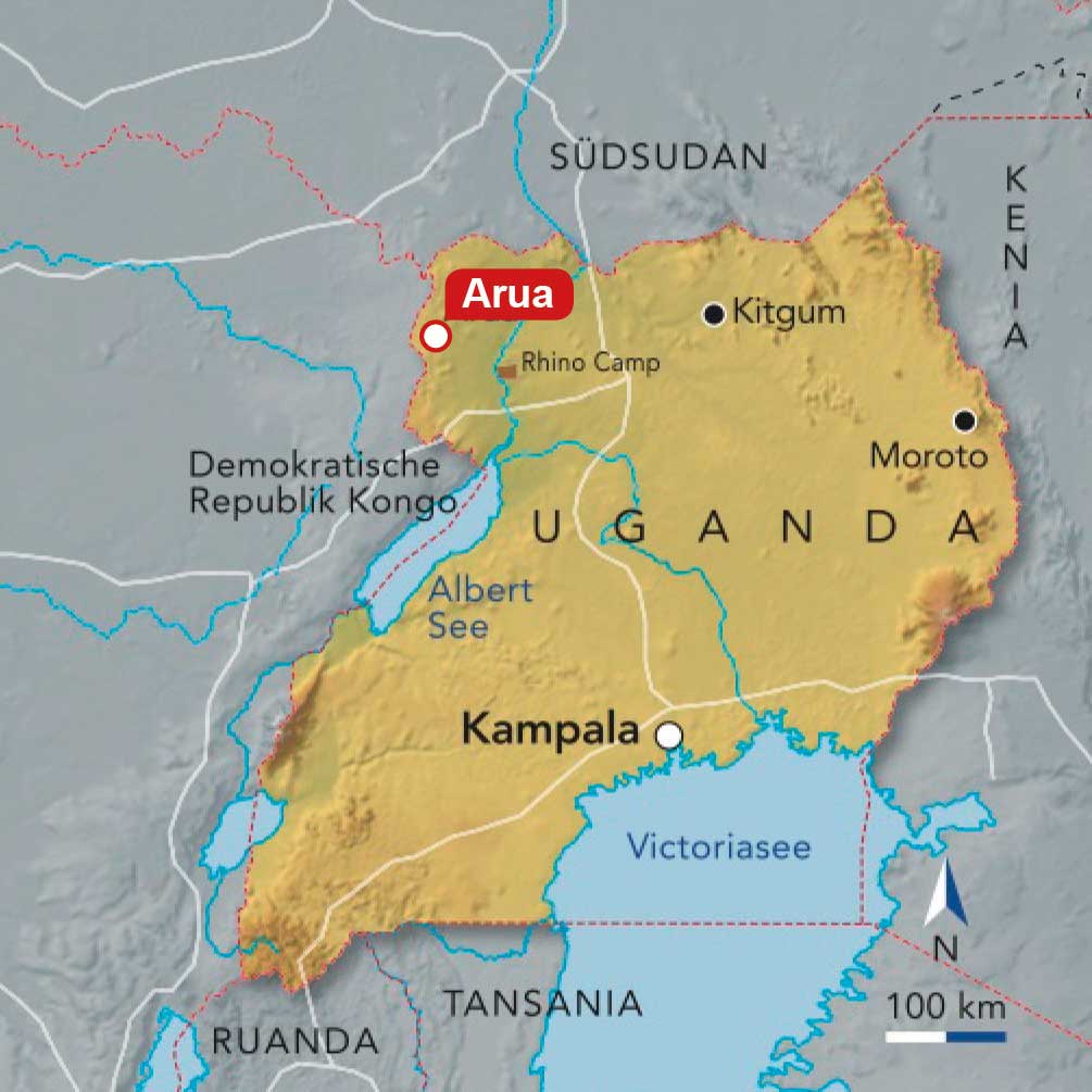 Uganda Neupriester Kinyamasika karte