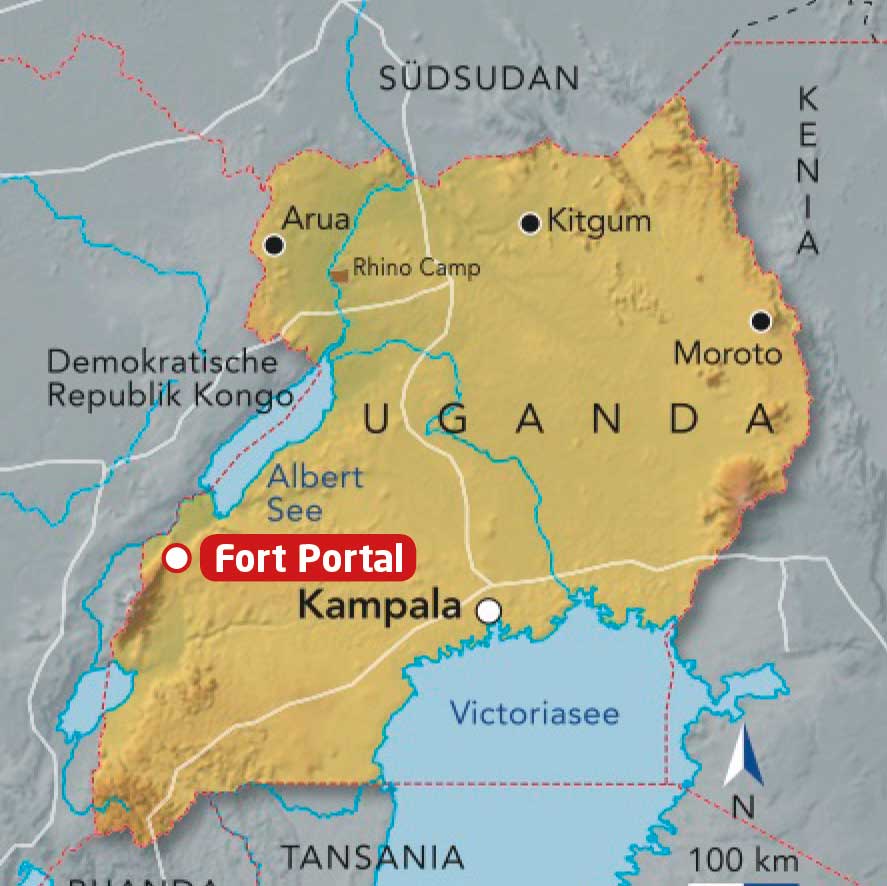 Uganda Neupriester Kinyamasika karte