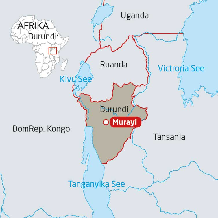 Burundi Biogas statt Brennholz karte