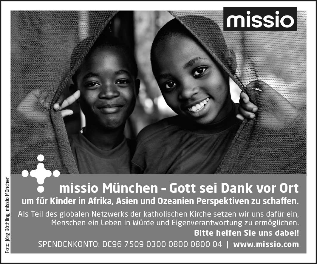 Freianzeige-Jipe-Moyo_SW missio München - Freianzeigen