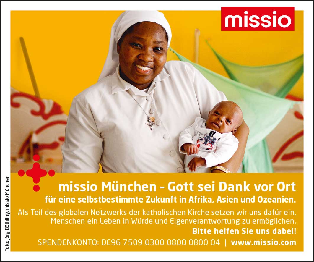 Freianzeige-Schwester_Farbe missio München - Freianzeigen