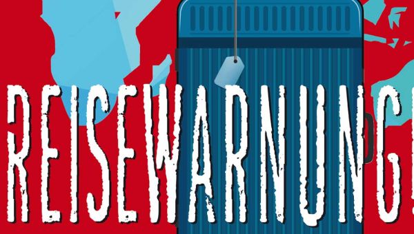 Logo des missio-Podcasts "Reisewarnung!"