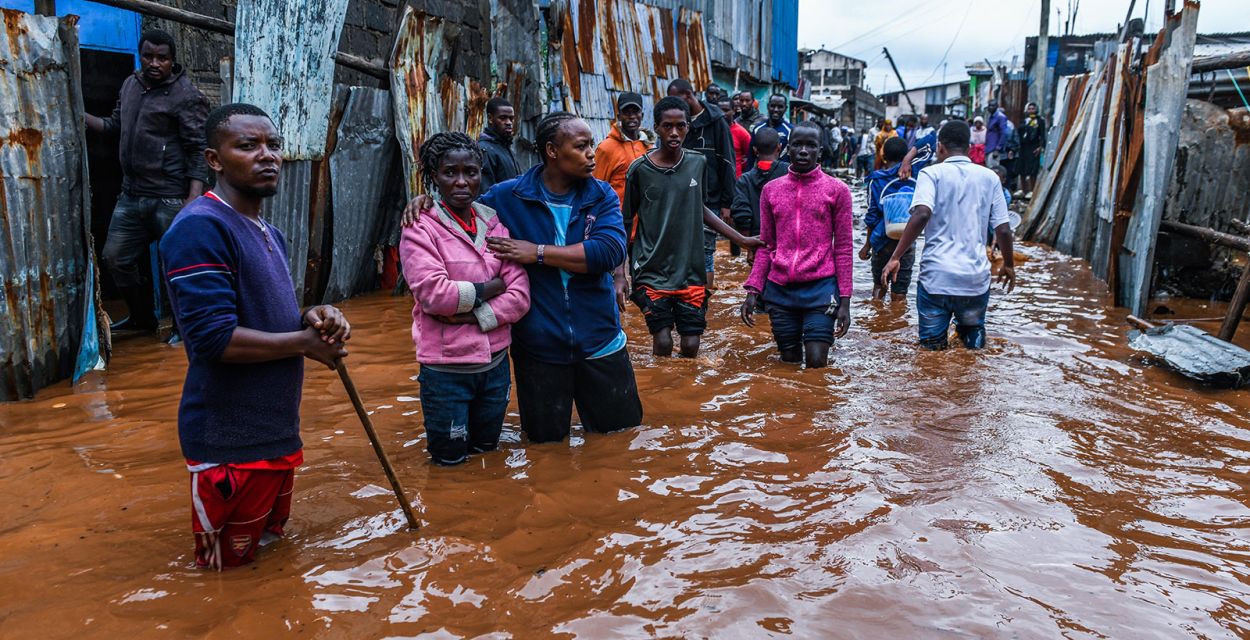 Die starken Regenfälle haben Menschen in Mathare in Kenia schwer getroffen