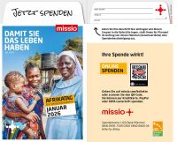 Aufgeklappte Ansicht der Spendentüte zum Afrikatag 2025