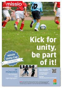 Plakat missio Unity-Cup Schulaktion