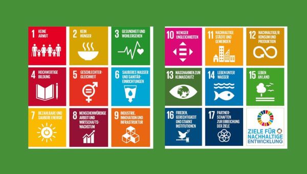 Cover der Broschüre zu Exerzitien im Alltag mit Symbolen wie einem Fisch, einem Buch und Personen.