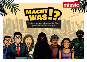 Titelbild des Infoflyers zum Mitmachfilm über Zivilcourage