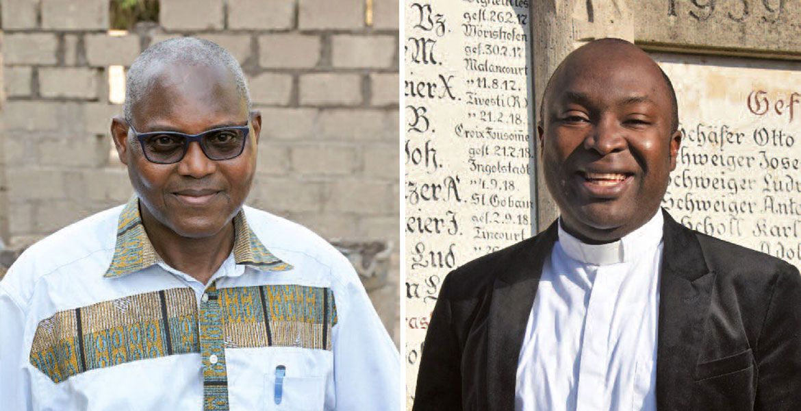 Fulgence Coly aus Senegal und Pfarrer Paul Igbo aus dem Landkreis Schrobenhausen