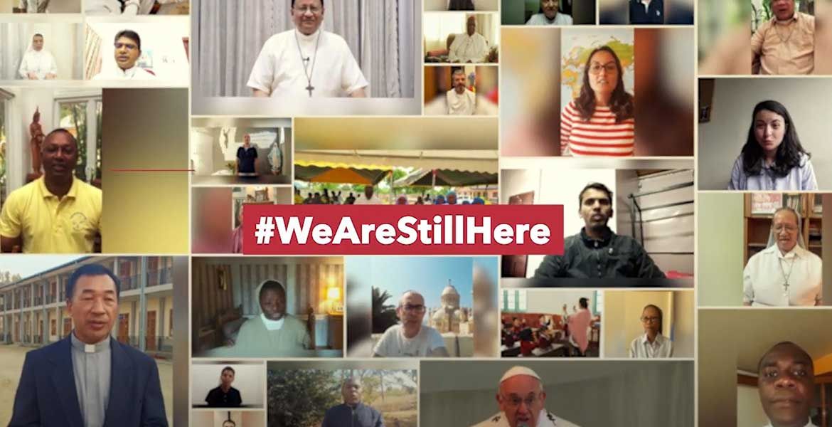 Hilfe in Corona-Zeiten: Startbild des missio-Kurzfilms #wearestillhere