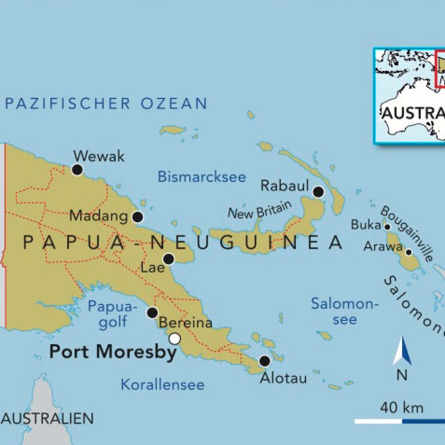 Karte von Papua-Neuguinea