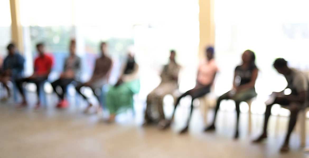 Opfer von Menschenhandel treffen sich bei der Organisation HAART Kenya