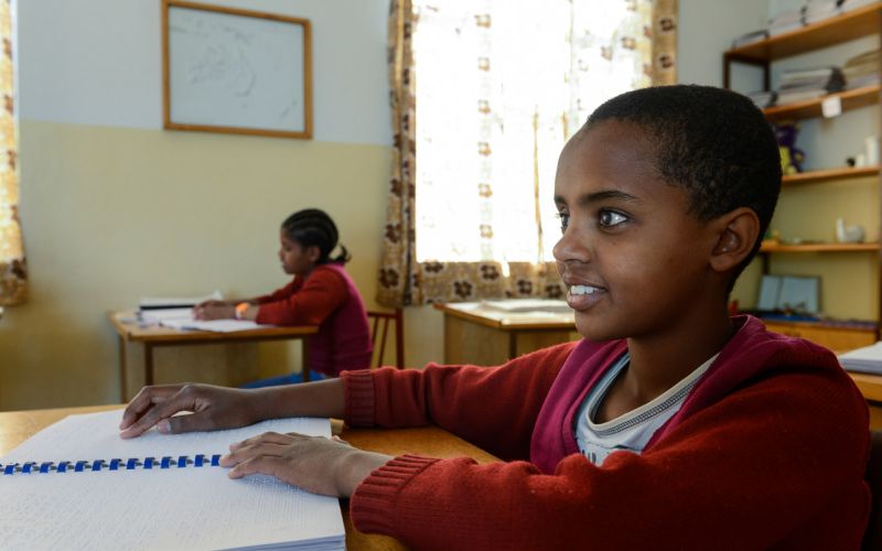 86 Kinder sind werden derzeit in der Blindenschule St. Raphael in der Nähe von Gondar unterrichtet.