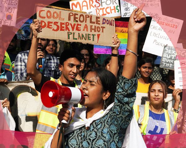 Klimaschützer:innen Friday's for Future in Neu Delhi