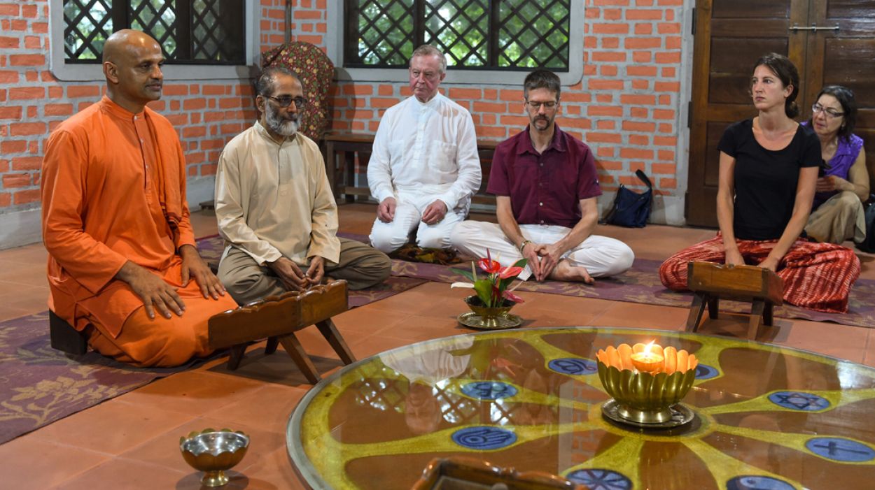 Pater Sebastian Painadath im Zentrum für indische Spiritualität "Sameeksha", das von Jesuiten geleitet wird. Quelle KNA