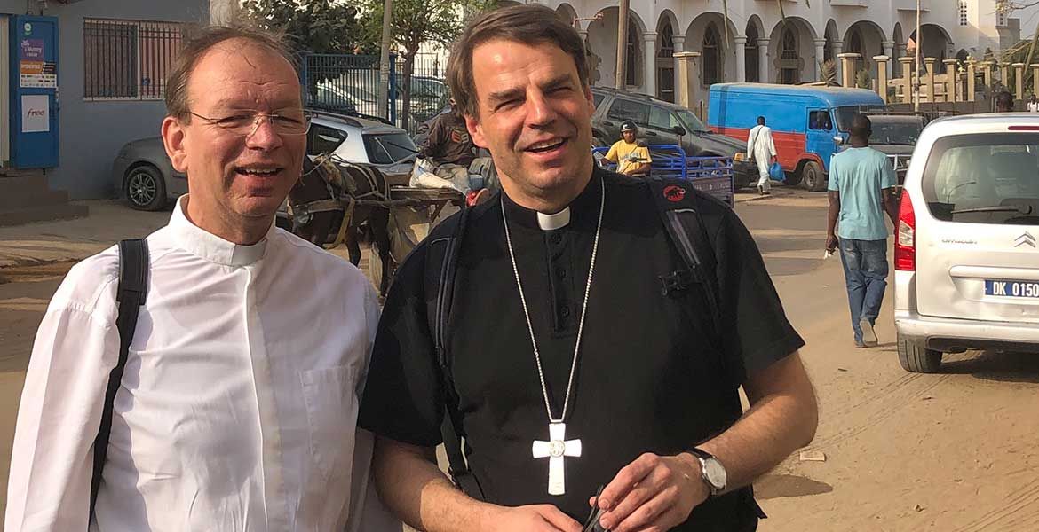 missio-Präsident Huber und der Passauer Bischof Oster auf Delegationsreise in Senegal. Foto: missio München